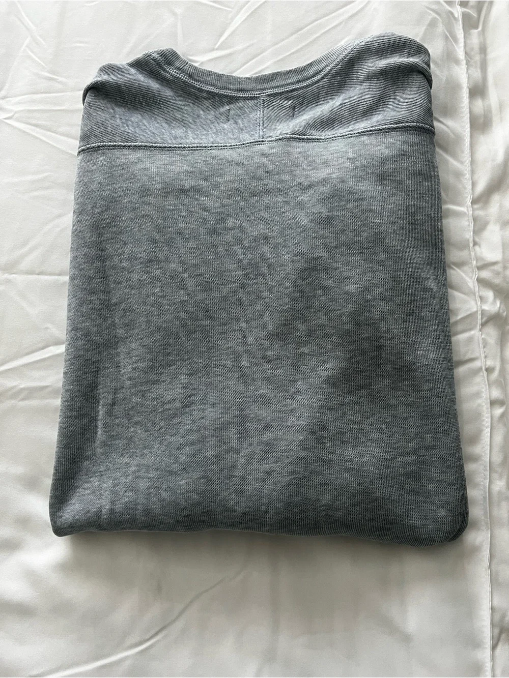 Banana Republic Men's Long-Sleeve Crewneck heavy weight t shirt in steel blue